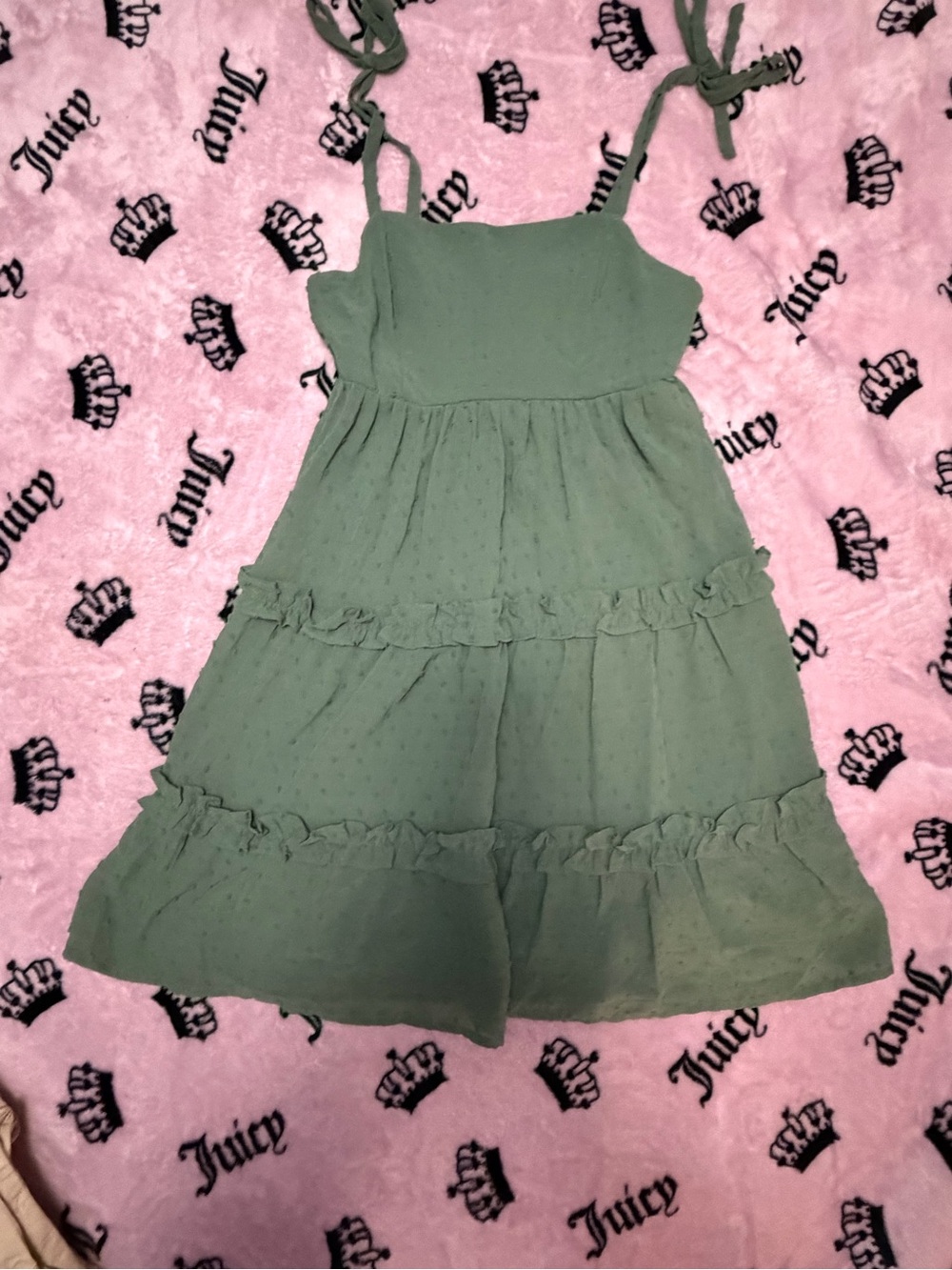 'Green Ruffle Sundress - Green